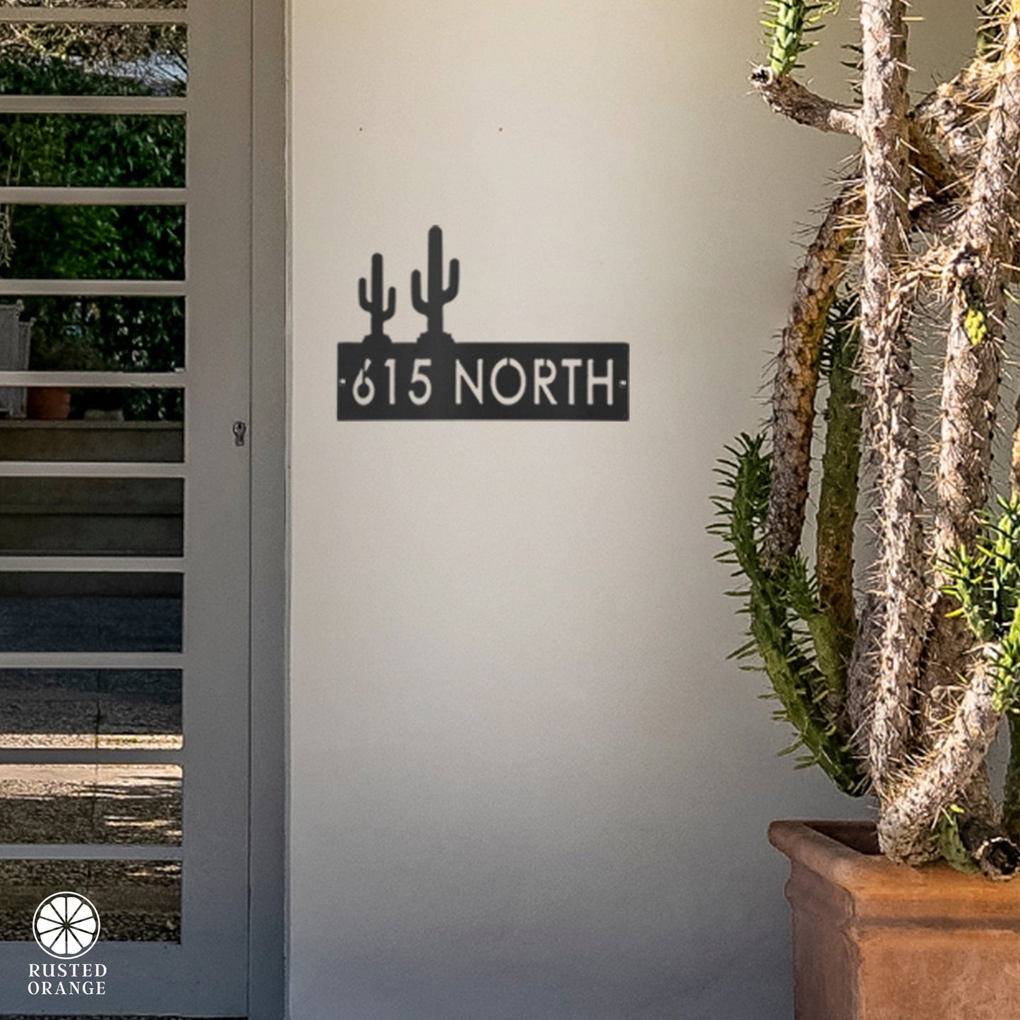 Landscape Address Plaque - 4 Styles - Circular Address Plaque for House Numbers