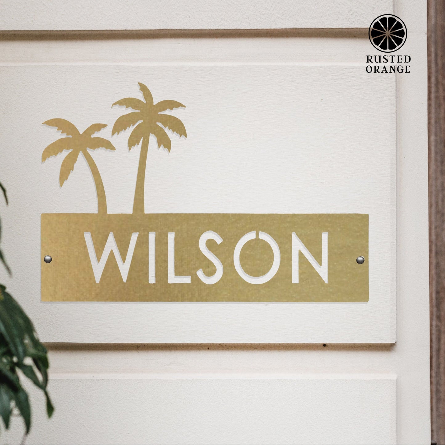 Landscape Address Plaque - 4 Styles - Circular Address Plaque for House Numbers
