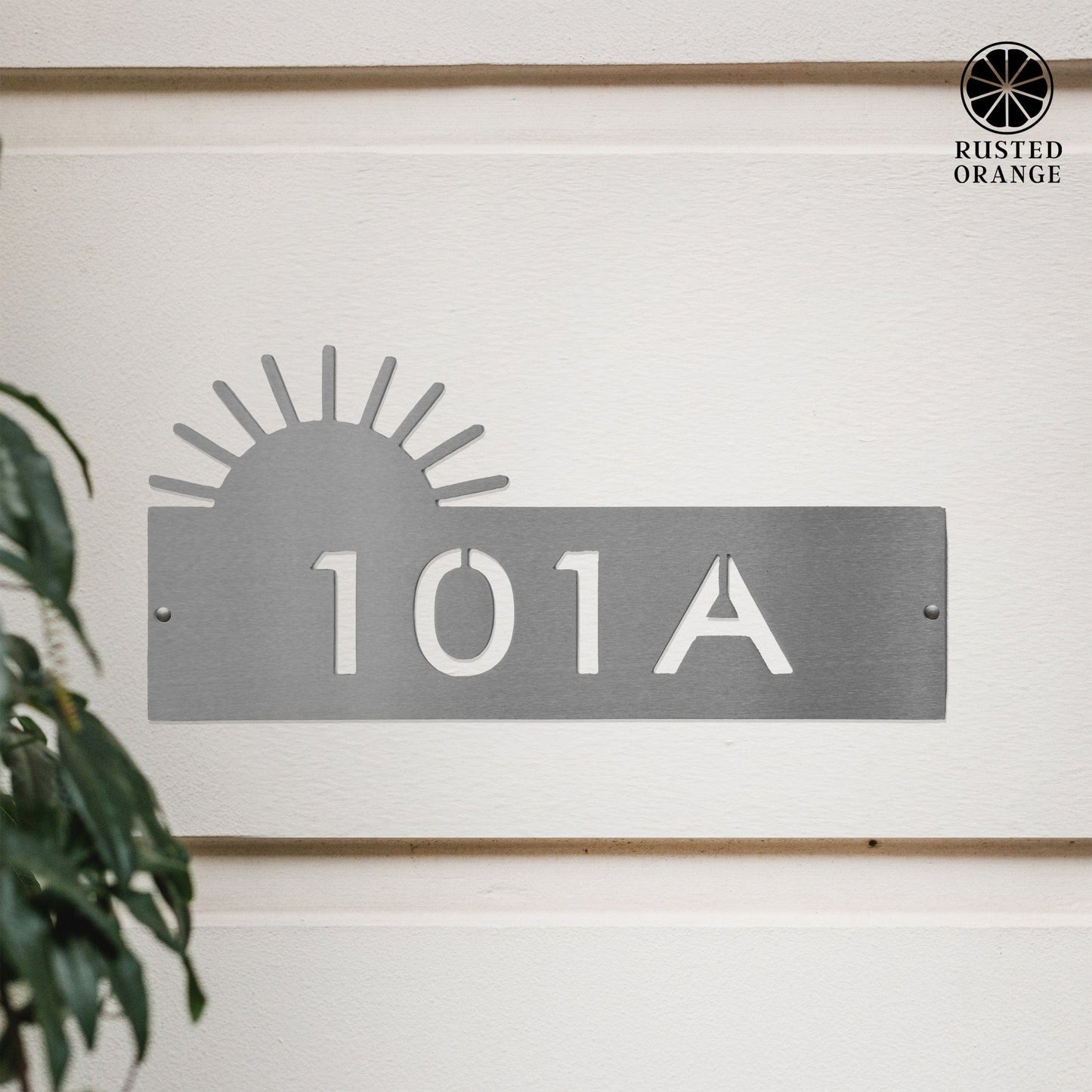 Landscape Address Plaque - 4 Styles - Circular Address Plaque for House Numbers