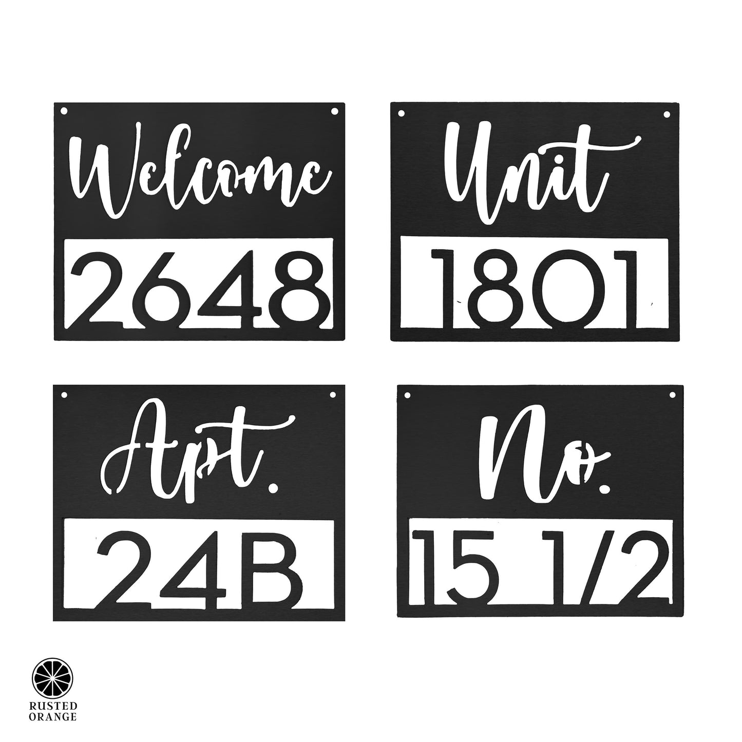 Station Park Address Plaque - 4 Styles - Personalized Address Plaque with Numbers