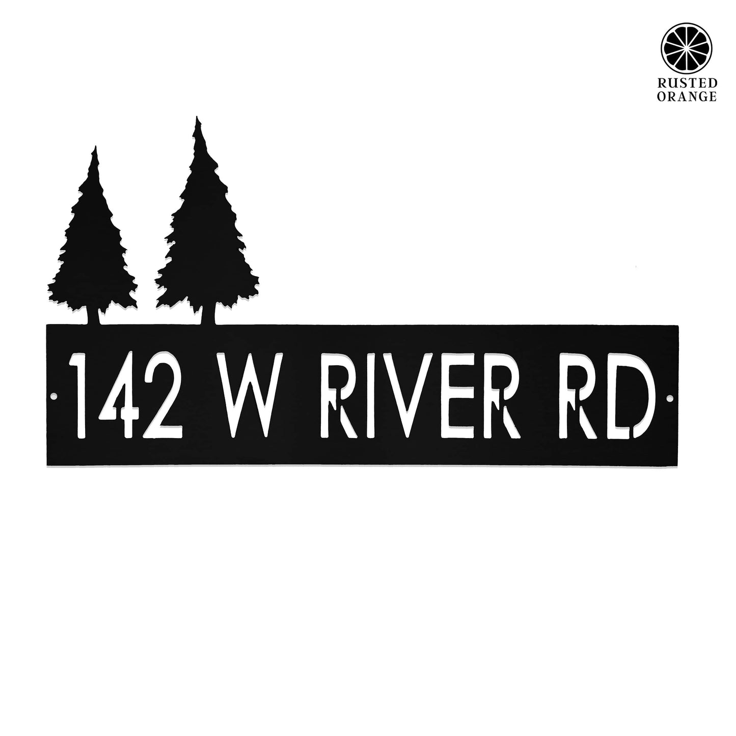 XL Landscape Address Plaque - 4 Styles - Circular Address Plaque for House Numbers