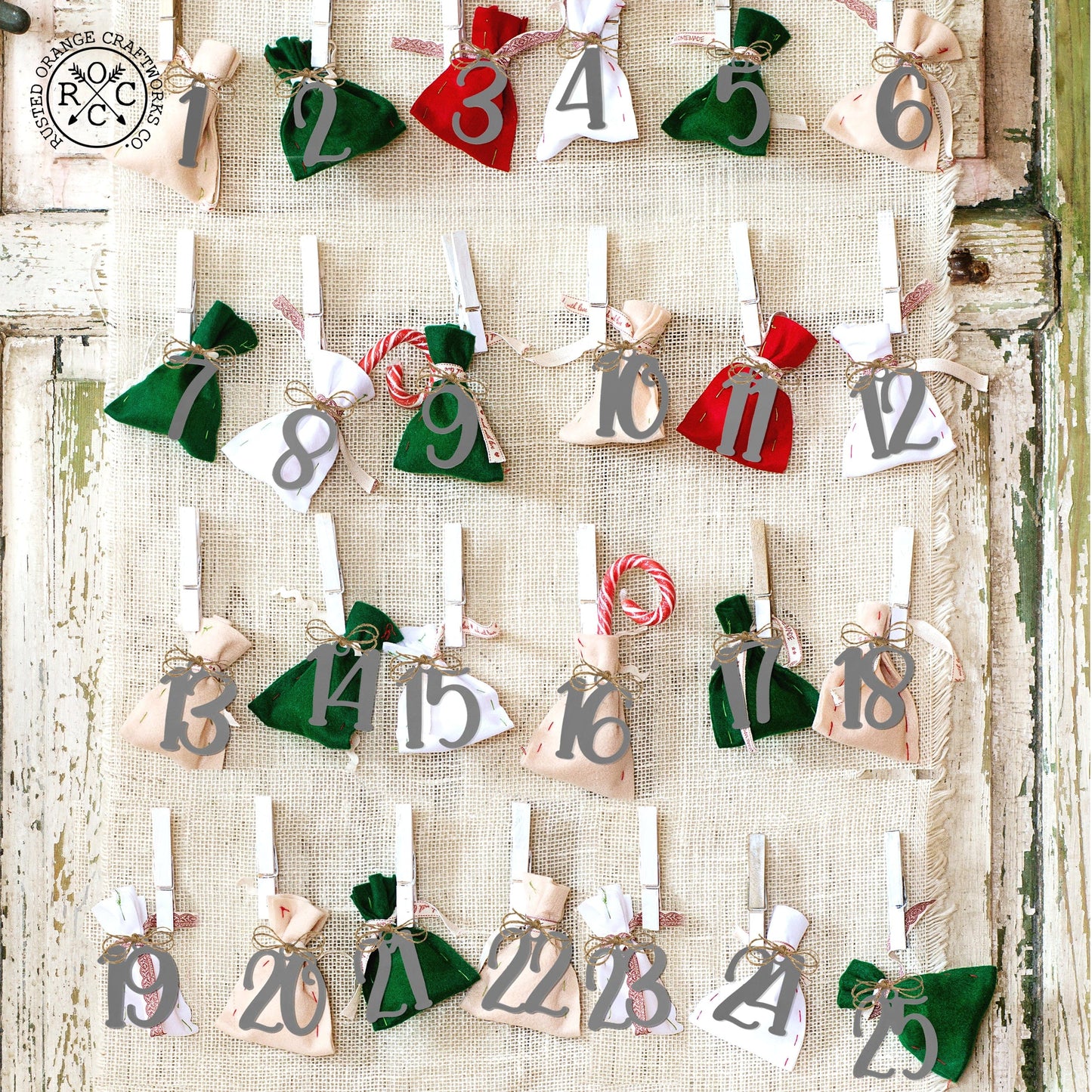 Advent Calendar Numbers for Countdown 1 - 25