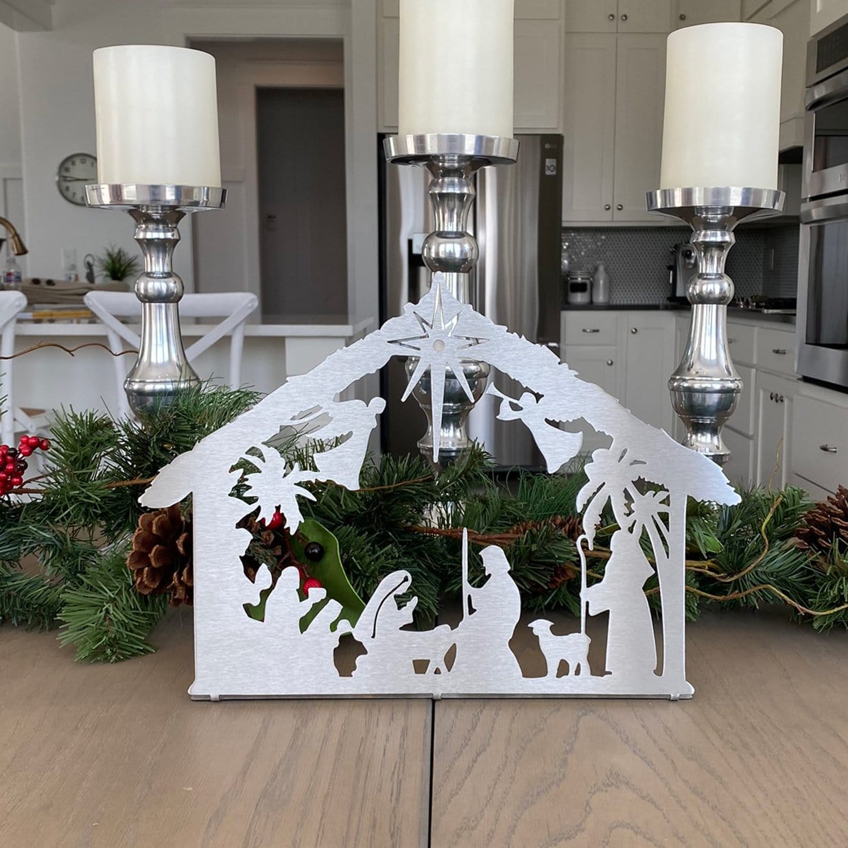 Angels Nativity Silhouette - Single Piece Nativity Scene Christmas Decor