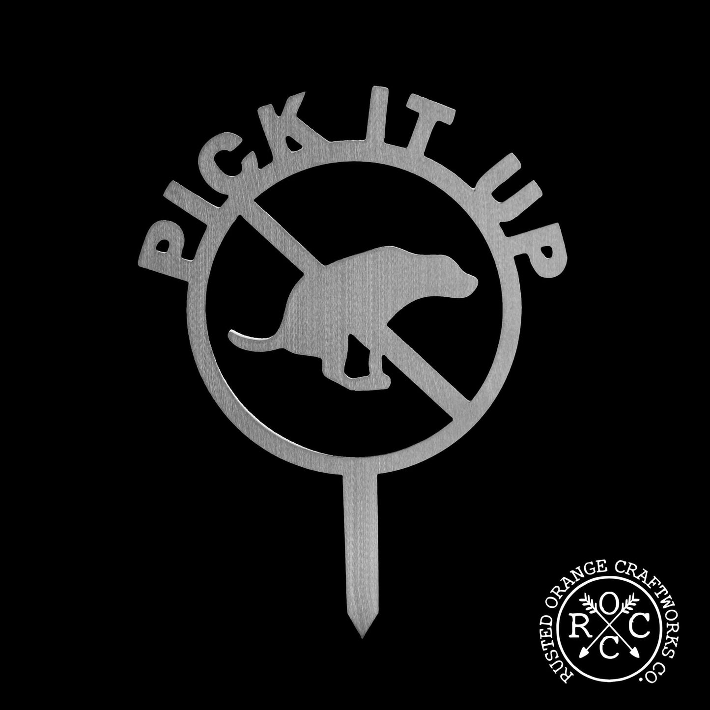 Pick Up the Poop Yard Stake - Dog No Pooping Signs for Yard and Lawn