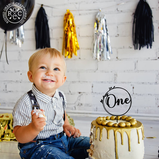 Birthday Number Cake Topper - Personalized Cake Topper for Birthdays - Happy Birthday Sign for Cake