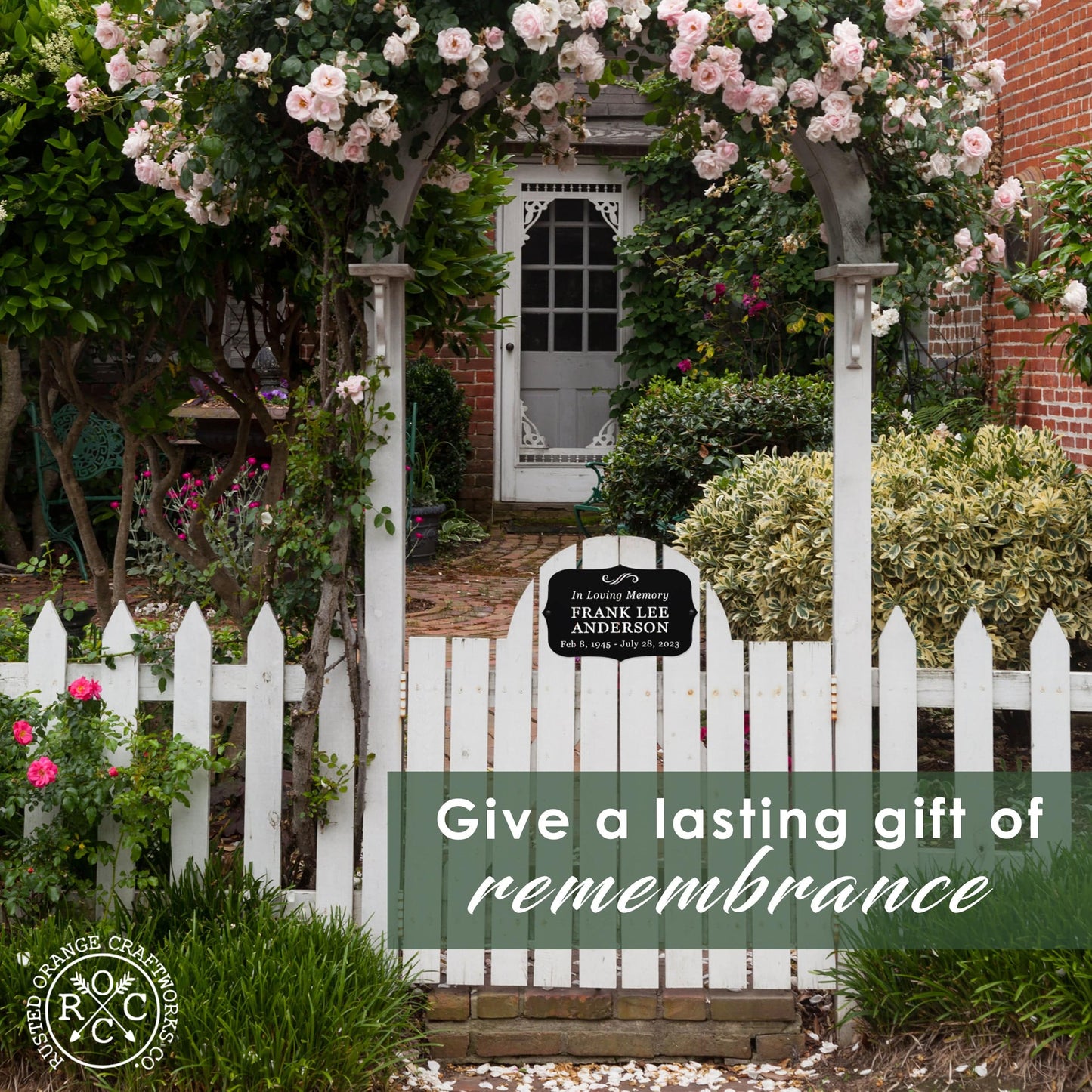 Classic Memorial Plaque - Graveyard Decoration Plaque for Cemetery