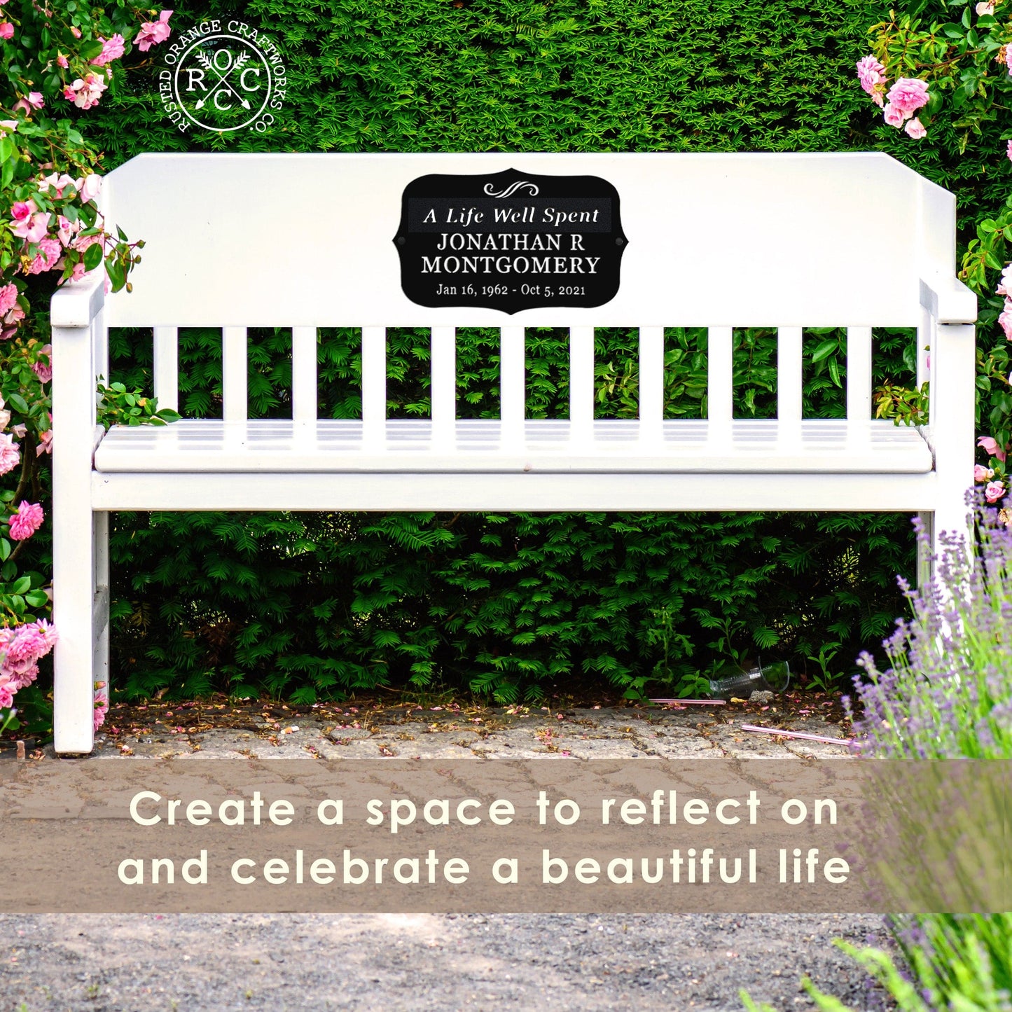 Classic Memorial Plaque - Graveyard Decoration Plaque for Cemetery