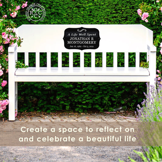 Classic Memorial Plaque - Graveyard Decoration Plaque for Cemetery