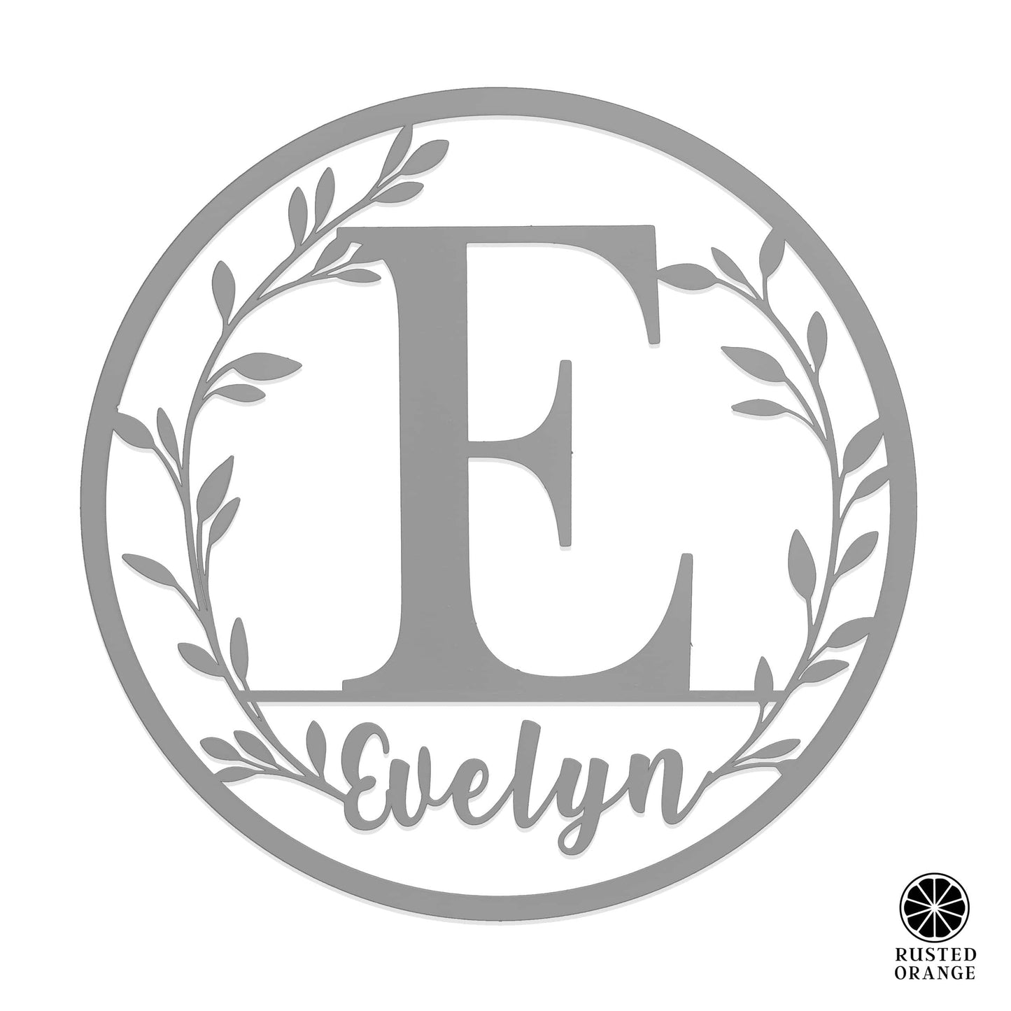 Vine Outdoor Monogram Wreaths for Front Door - Monogram Wall Decor Metal Initial Signs