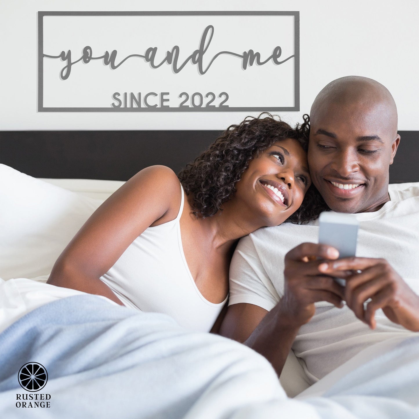 So Happy Together Personalized Name Sign - You And Me sign for bedroom or wedding