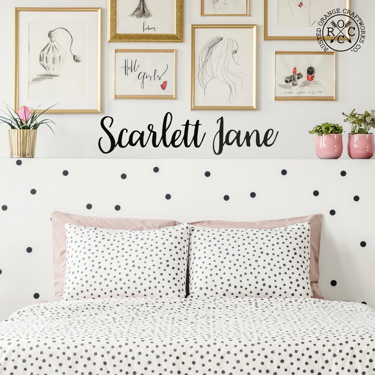 Premier Script Wall Phrase - Metal Art Bedroom Wall Decor for Home