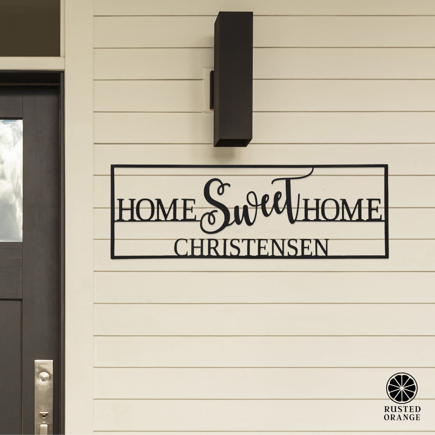 Home Sweet Home Custom - Ranch Sign Front Door Rustic Modern Wall Decor