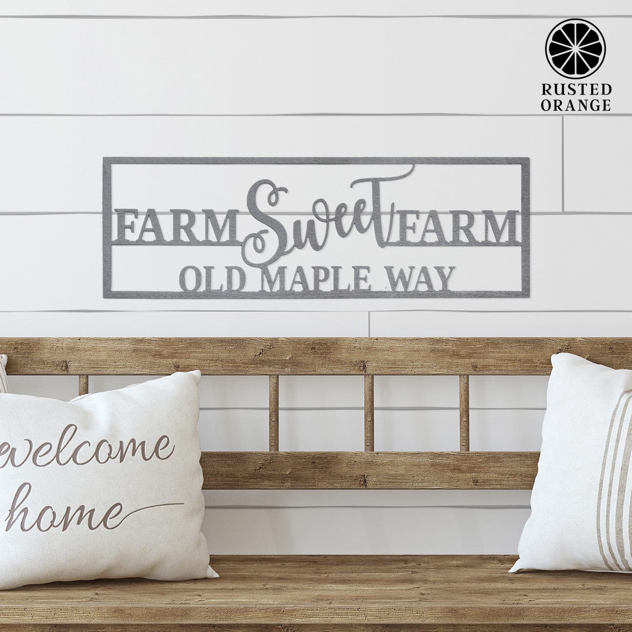 Home Sweet Home Custom - Ranch Sign Front Door Rustic Modern Wall Decor
