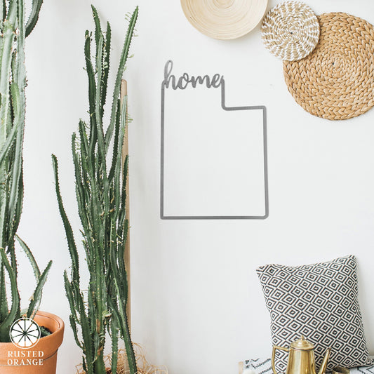 State Home Silhouette Sign - 2 sizes - Map of the United States America Decorations for Home