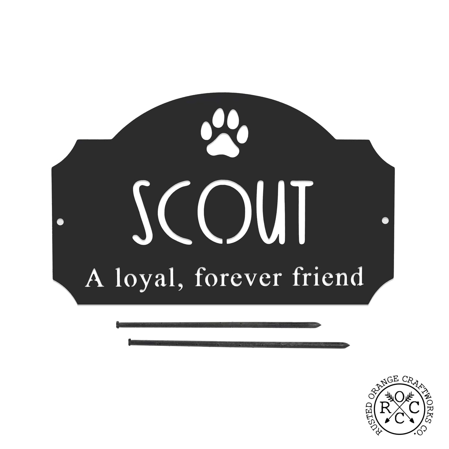 Pet Grave Marker - Flat Lay - Personalized Pet Memorial Plaques