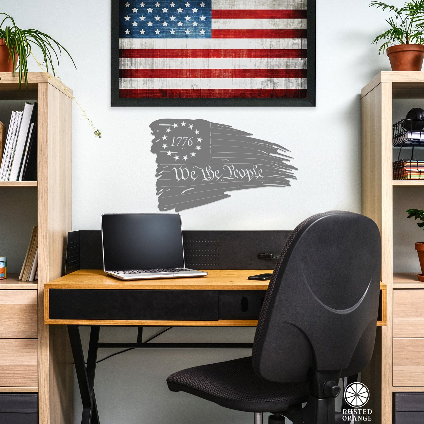 American Flag Distressed - Tattered American Flag Wall Art