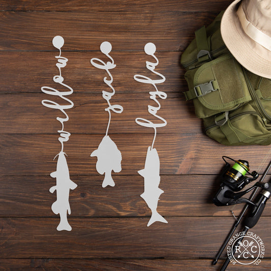 Fish with Name - 3 pack - Fishing Father's Day, Dad, Grandpa Gift
