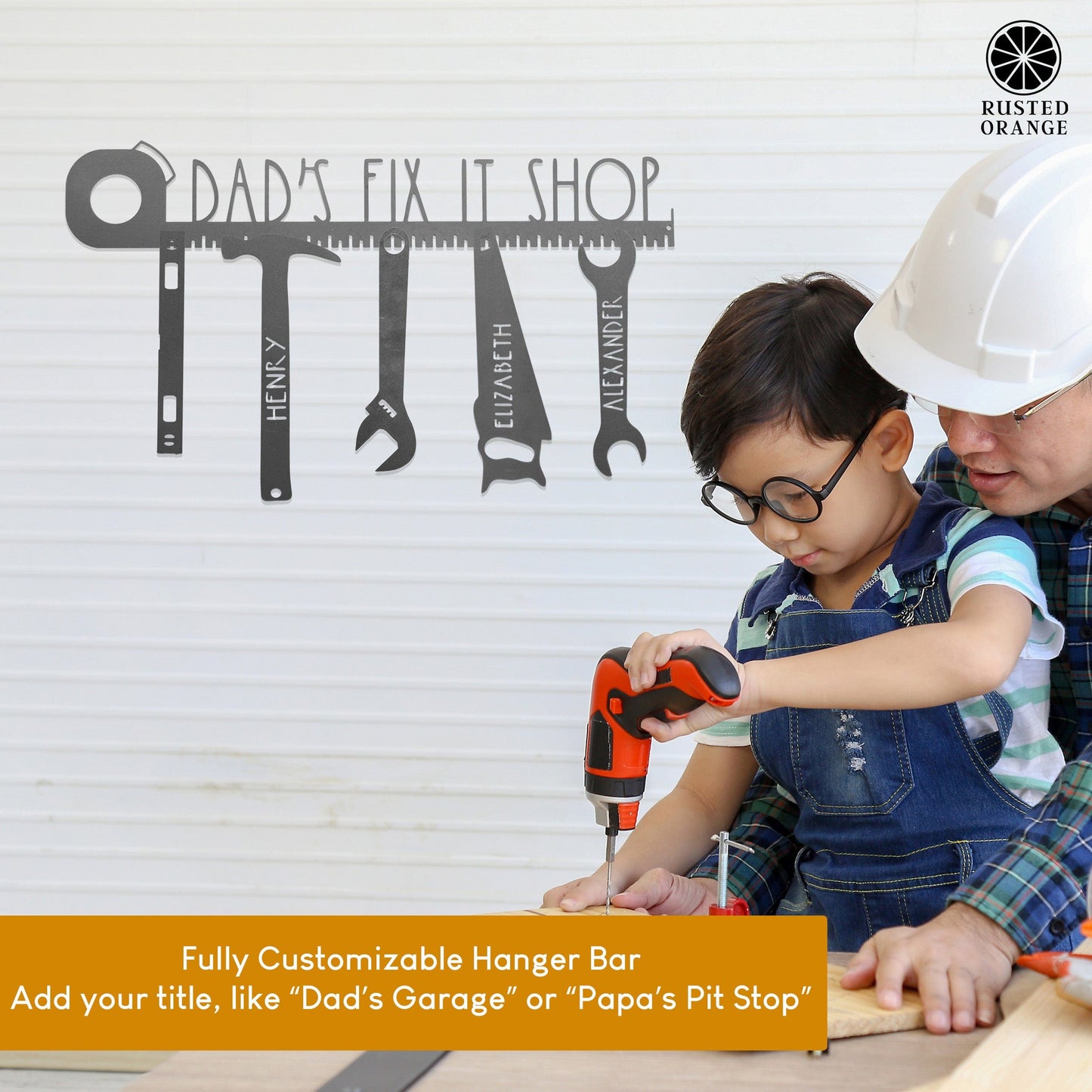 No One Else Measures Up to Dad Family Name Sign - Custom Fathers Day Gifts