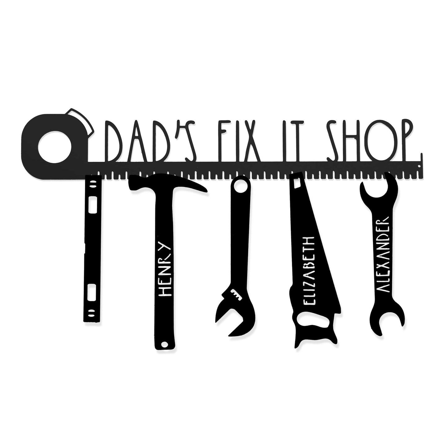 No One Else Measures Up to Dad Family Name Sign - Custom Fathers Day Gifts