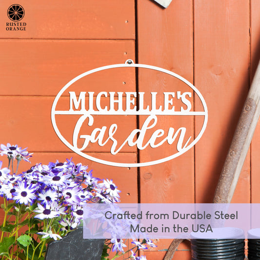 Garden Custom Oval - 4 Styles - Personalized Garden Signs Decorative Outdoor