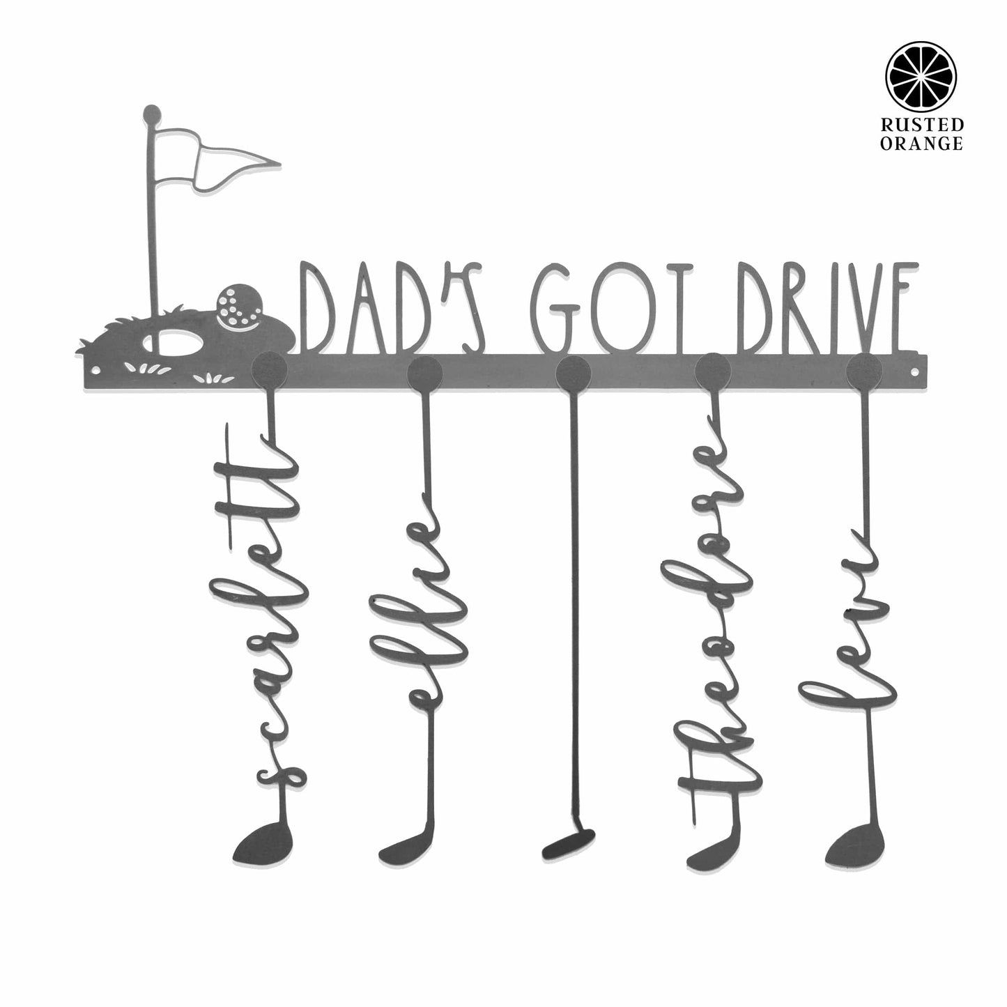 Hole in One Personalized Family Names Golf Sign - Golf Papa Signs Wall Decor