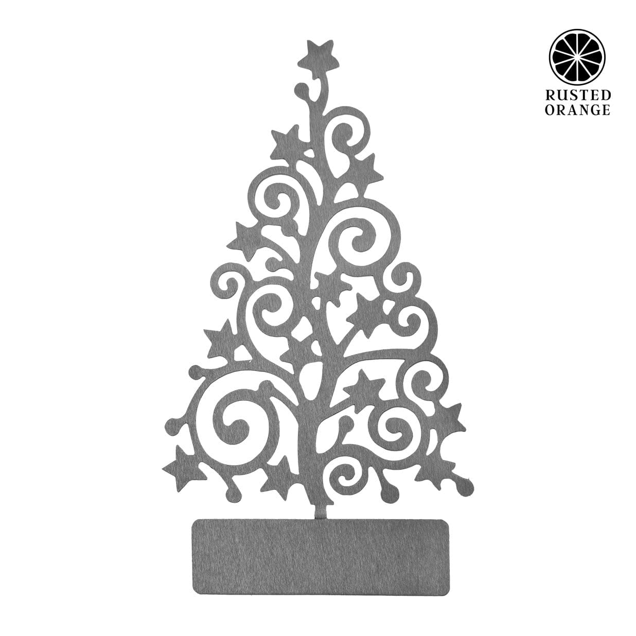 15" Metal Stand-Up Trees (2 Styles) - Metal Christmas Tree Cutout Holiday Decor