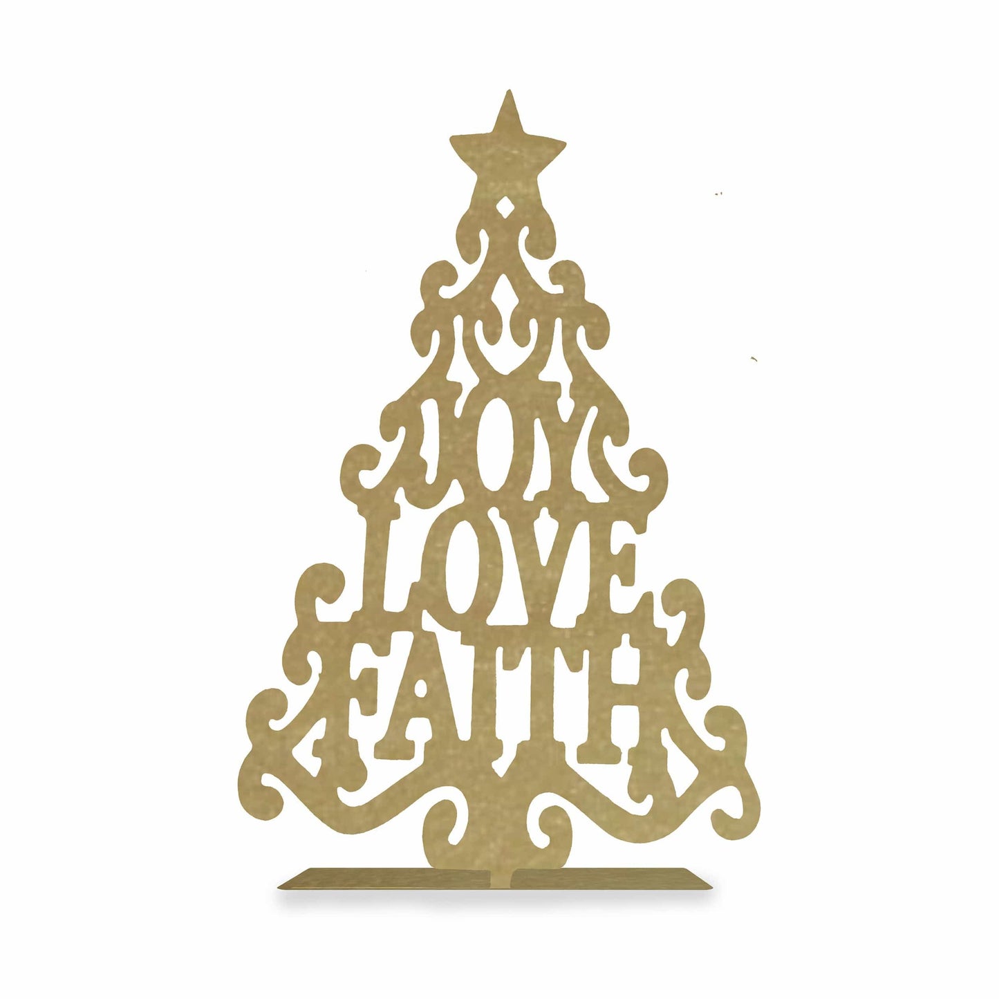 15" Metal Stand-Up Trees (2 Styles) - Metal Christmas Tree Cutout Holiday Decor