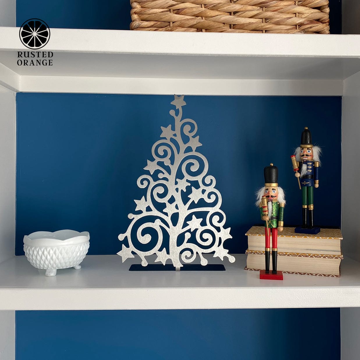 15" Metal Stand-Up Trees (2 Styles) - Metal Christmas Tree Cutout Holiday Decor