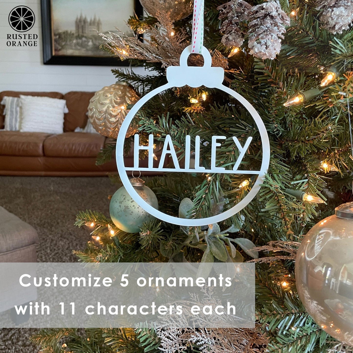 Amelia Jane Ornament Collection - 5 pack - Customized Christmas Ornament