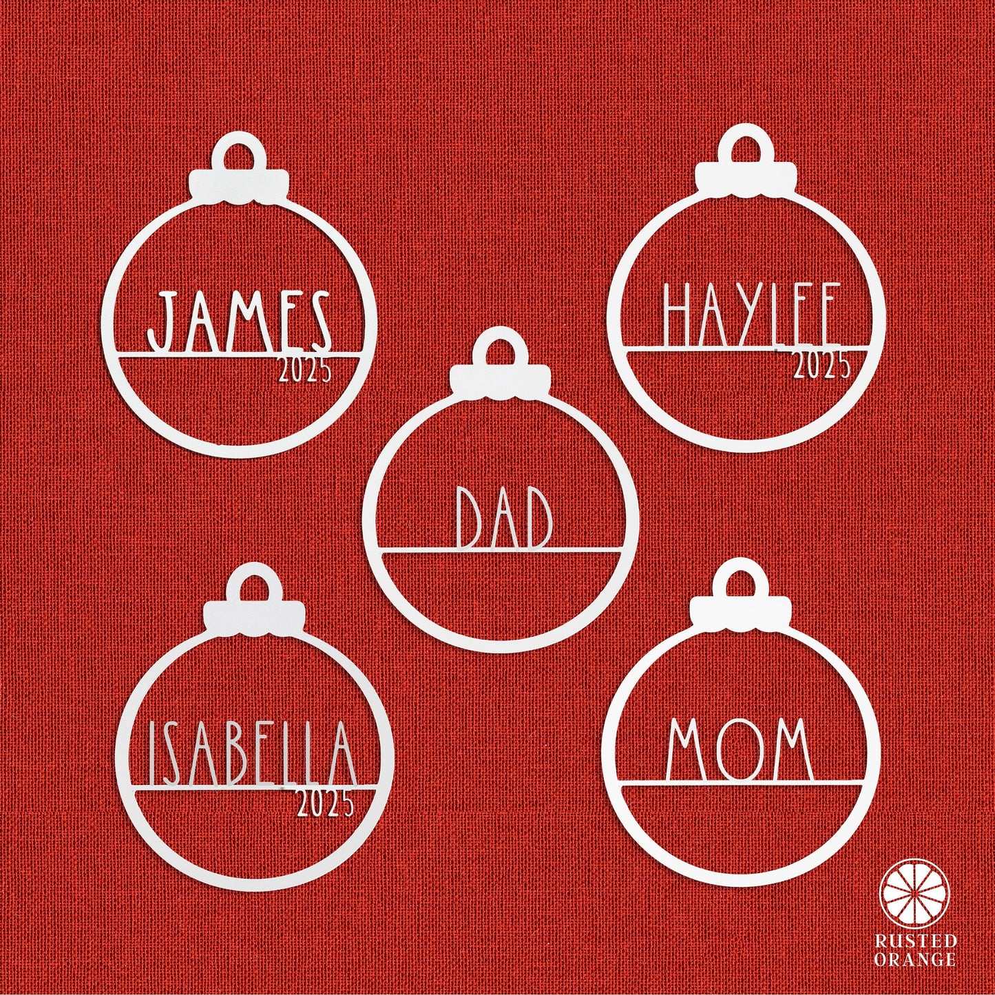 Amelia Jane Ornament - 2 Please - Customized Christmas Ornament for Christmas Tree