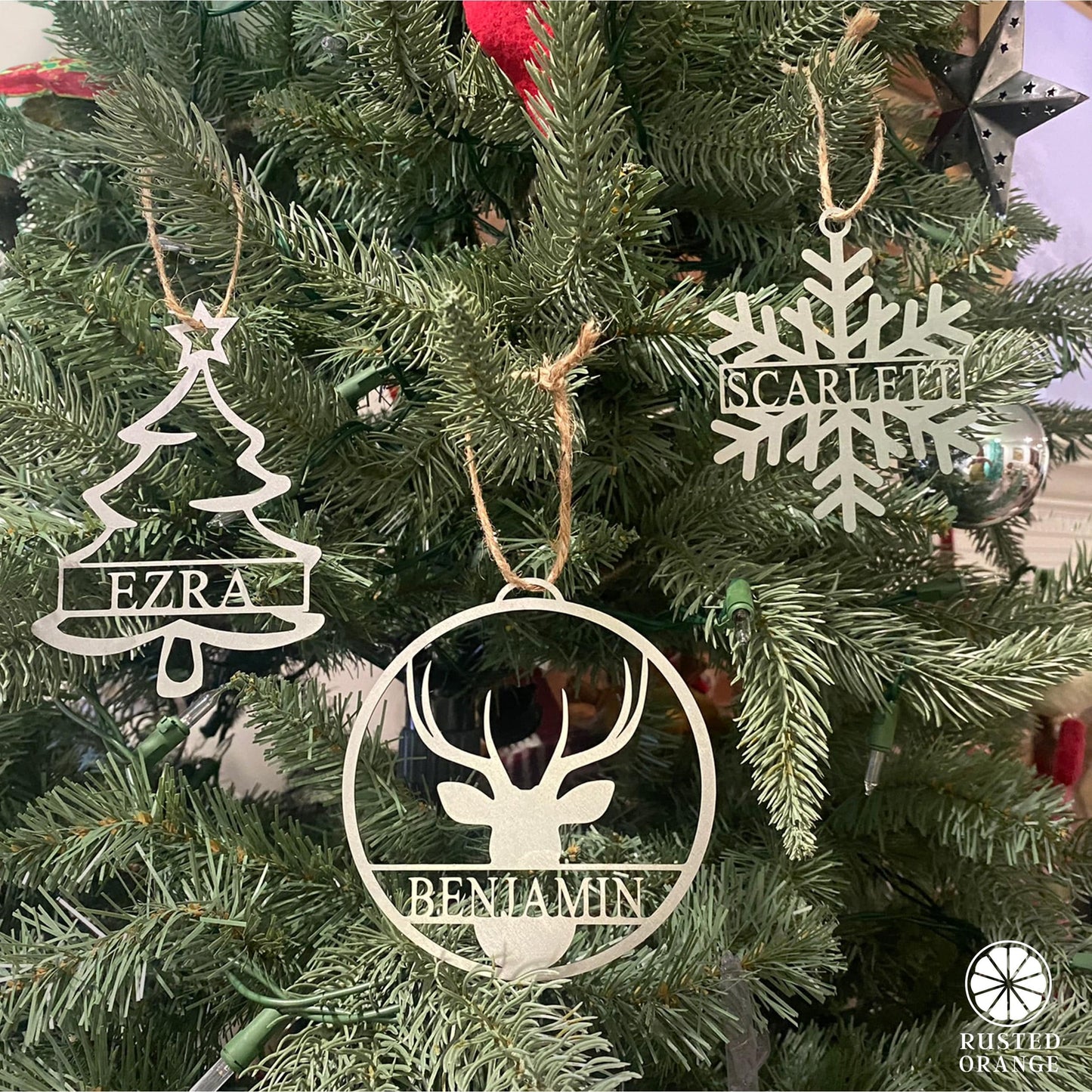 Into the Woods Ornaments: Deer Ornaments, Tree Ornaments, Snowflake Ornaments - Single