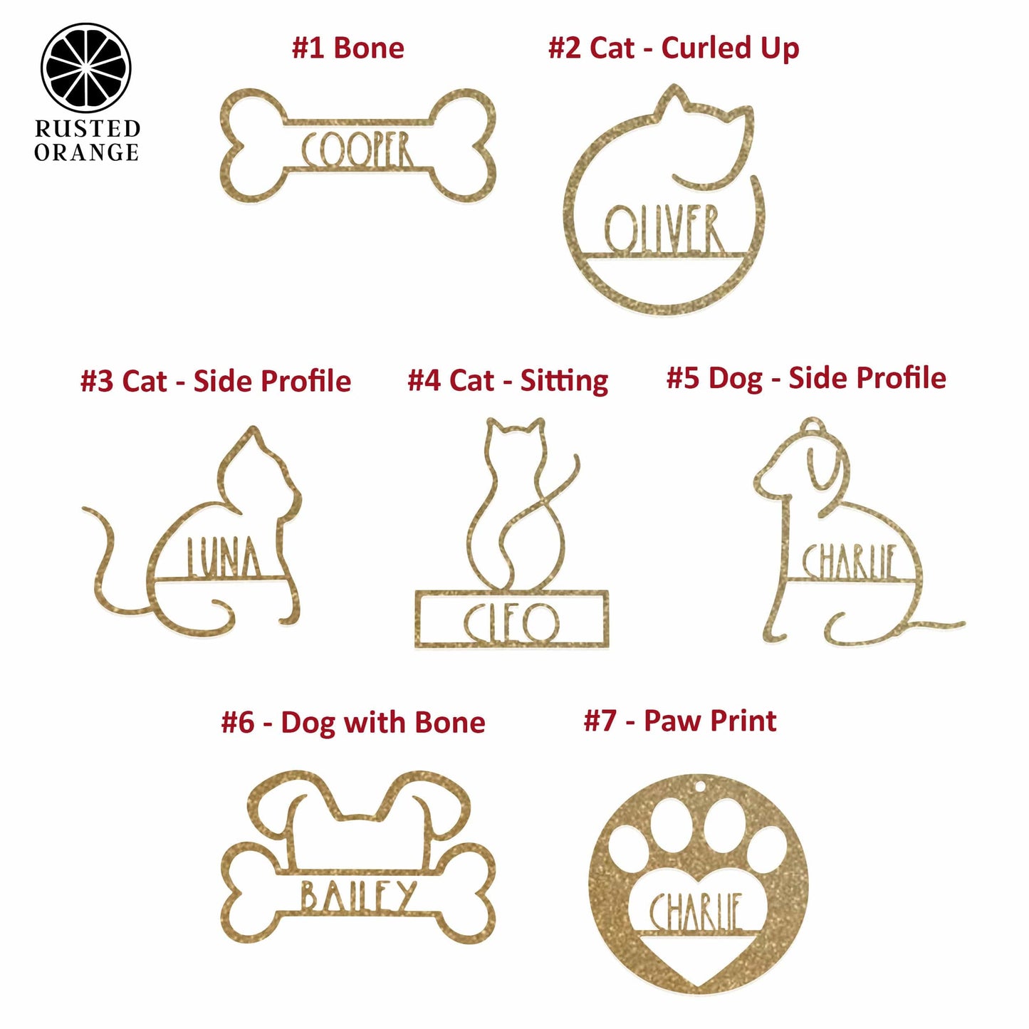 Man's Best Friend Christmas Ornaments - 2 pack - Paw Print and Animal Ornaments