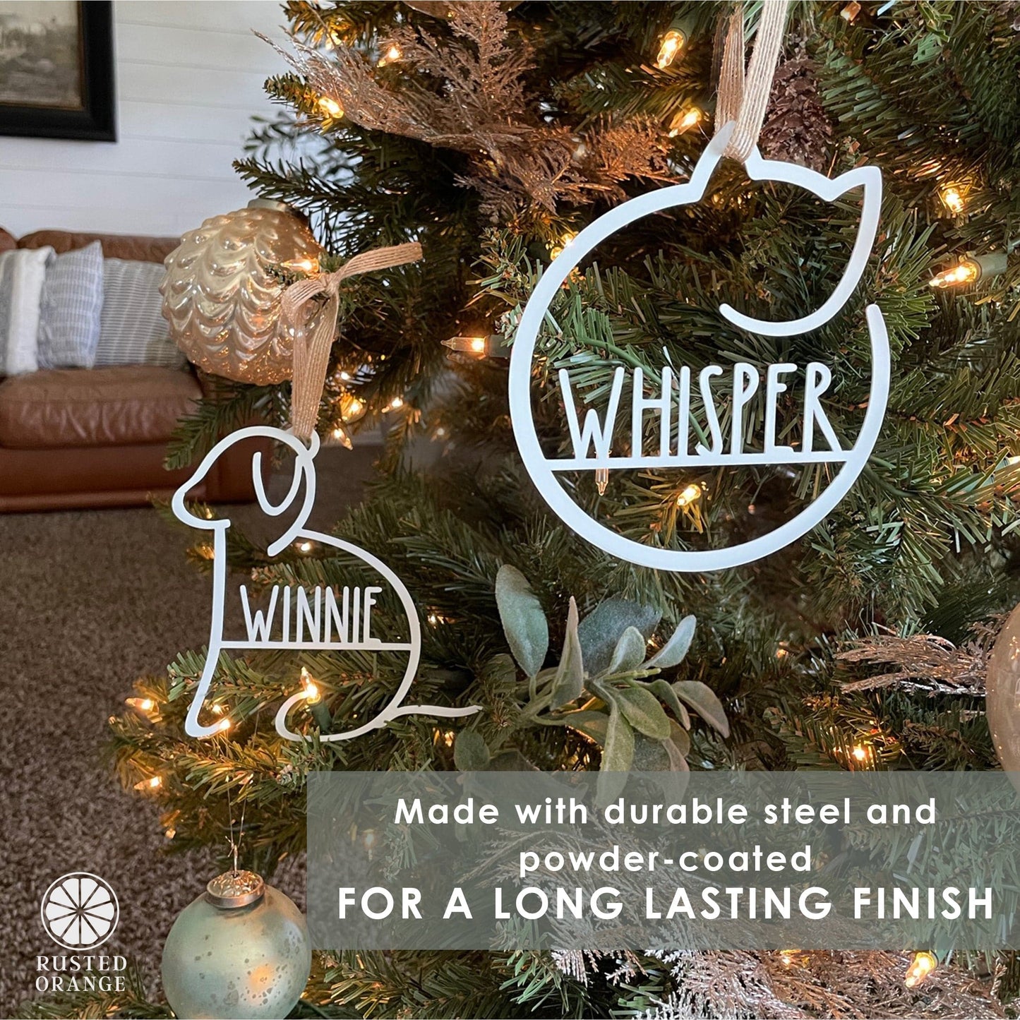 Man's Best Friend Christmas Ornaments - 2 pack - Paw Print and Animal Ornaments