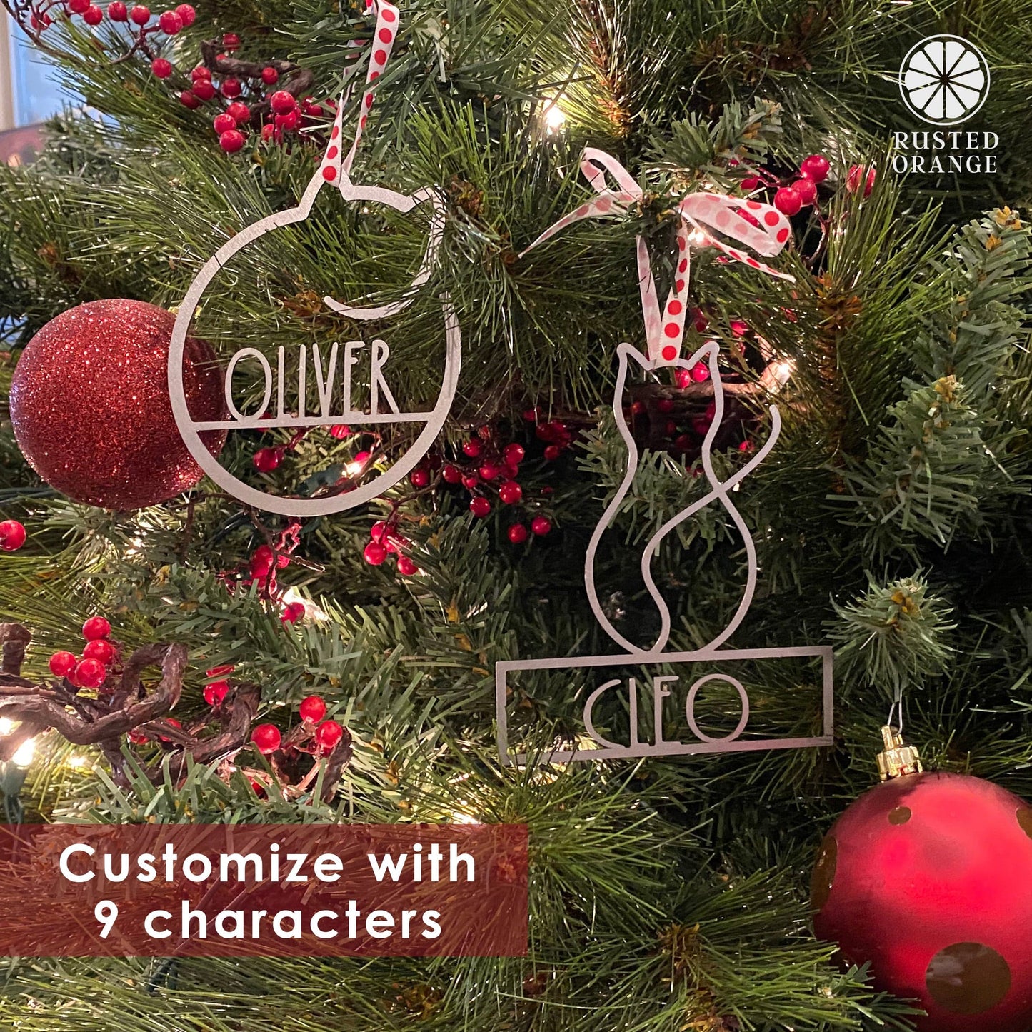 Man's Best Friend Christmas Ornaments - 2 pack - Paw Print and Animal Ornaments