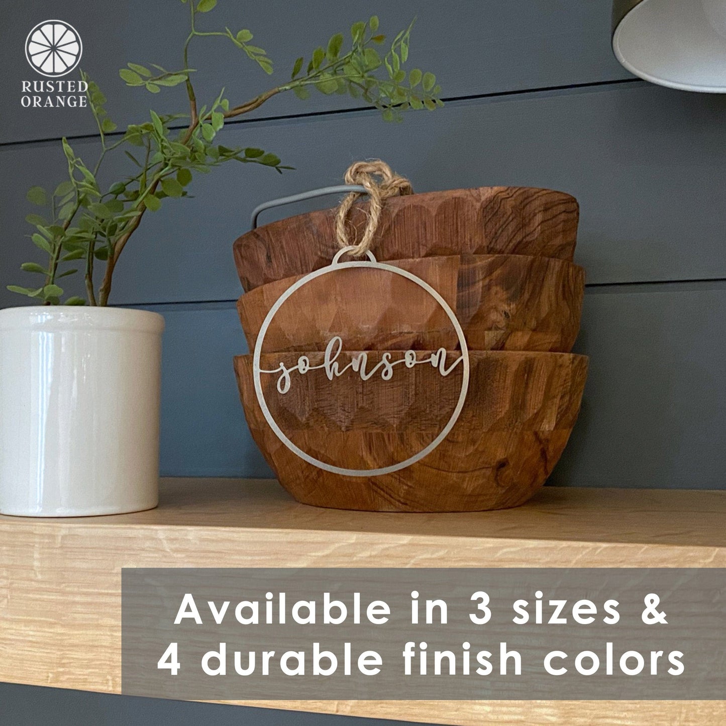 Minimalist Custom Ornament - Single - Metal Personalized Christmas Ornaments