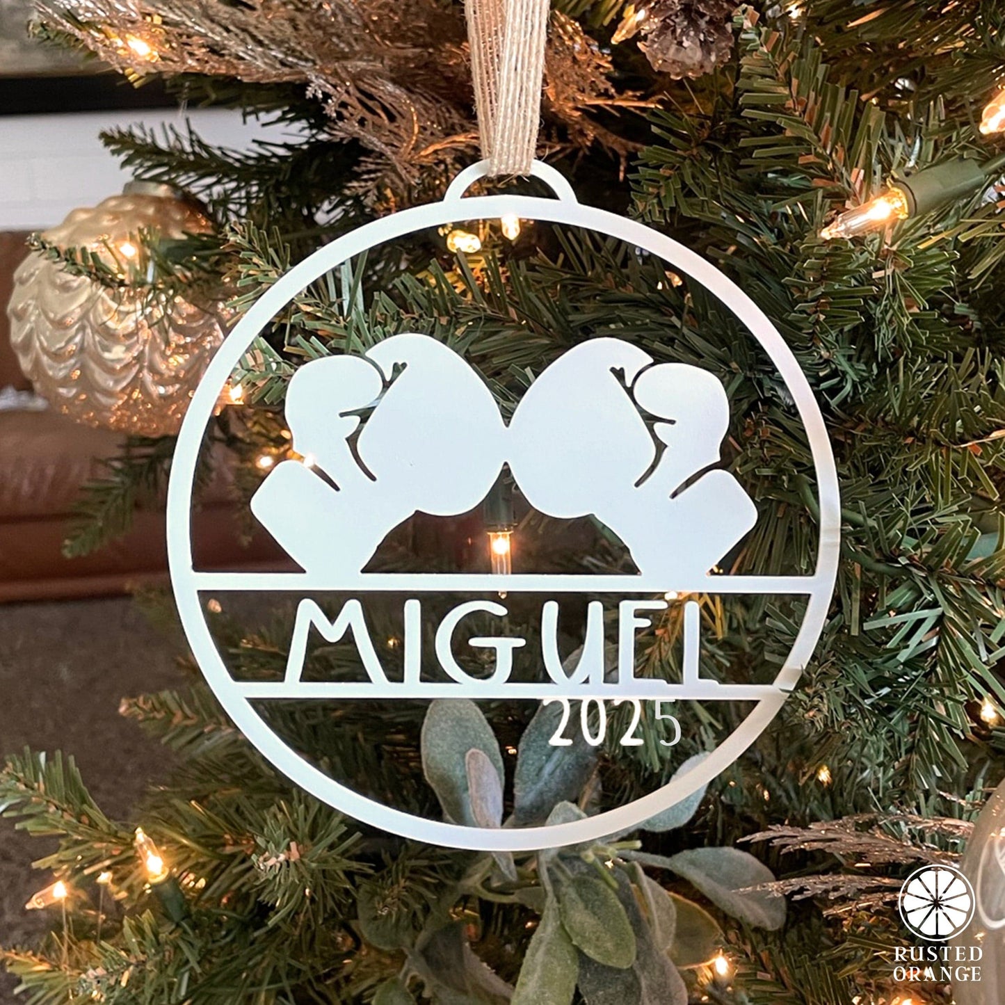 Sports Ornament Personalized - 3 pack - 30 Sports Theme Styles - Metal Christmas Ornaments