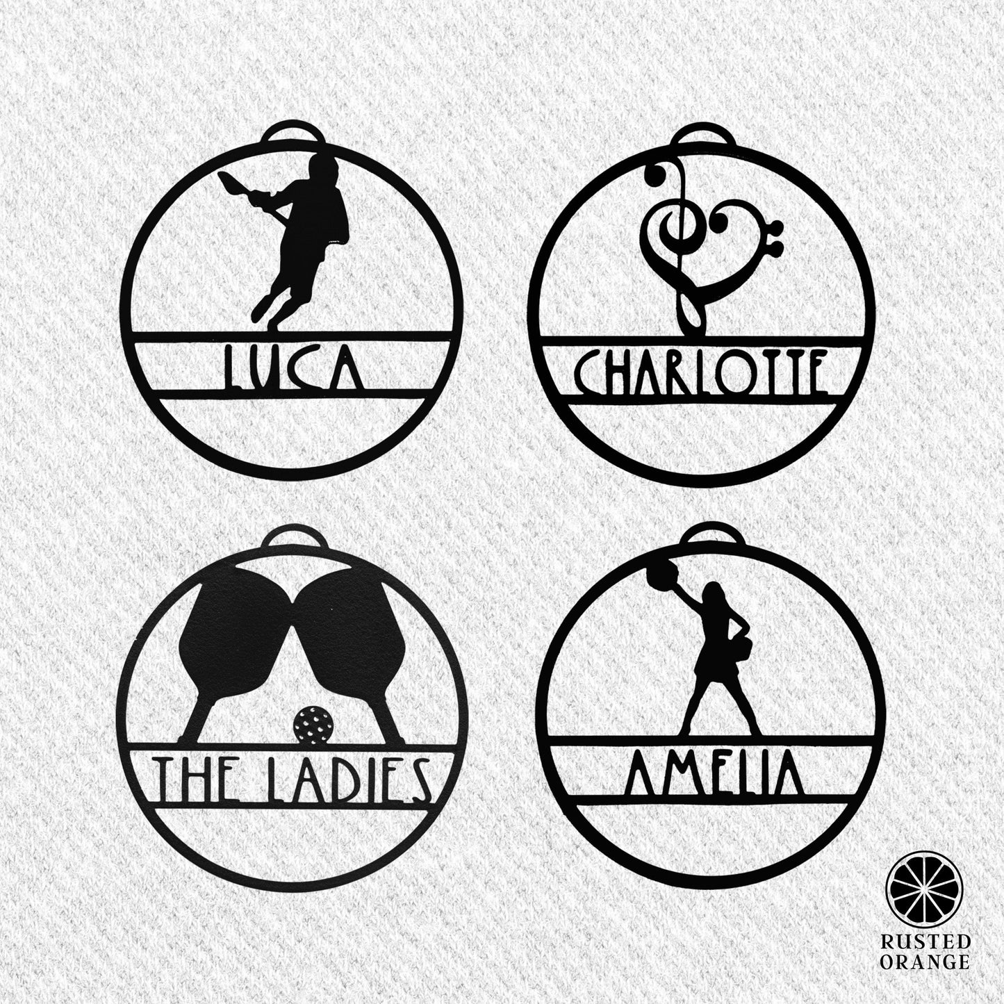 My Favorite Athlete Ornament - Single - 30 Sports Theme Styles - Metal Christmas Ornaments