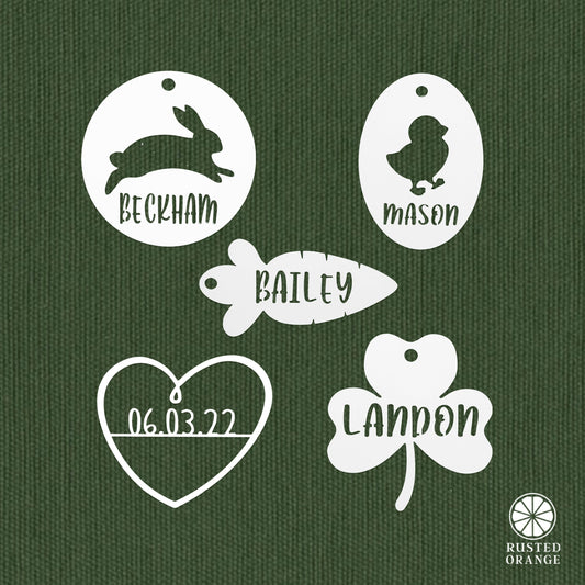 Spring Ornaments - Single - Easter, St Patricks day personalized gift bag