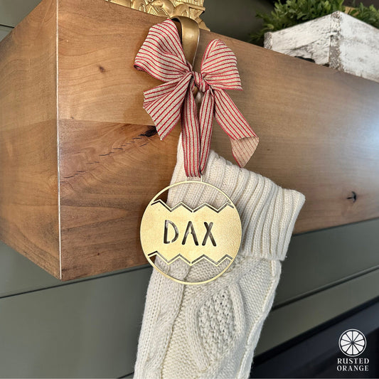Traditional Name Ornament for Christmas Tree - 5 Pack