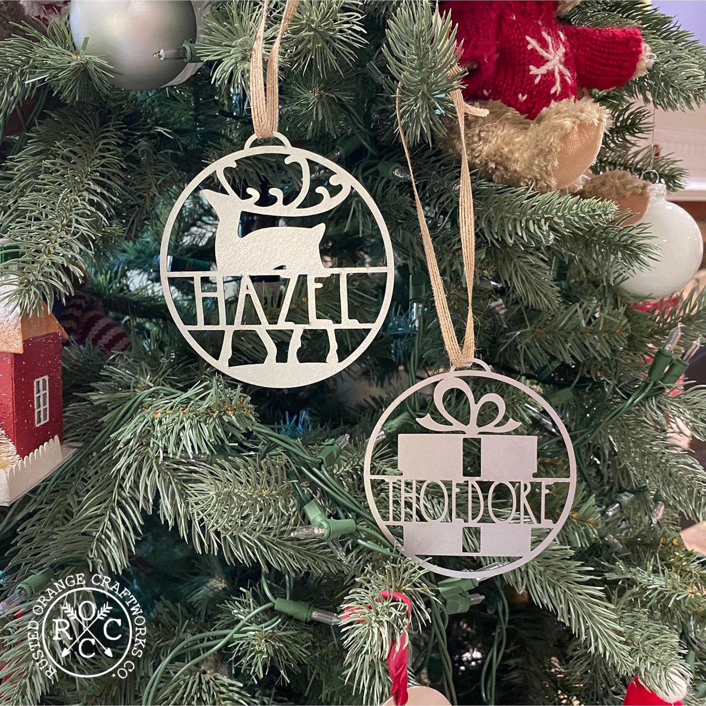 Waiting for Santa Ornament - 3 pack - Personalized Christmas Ornaments