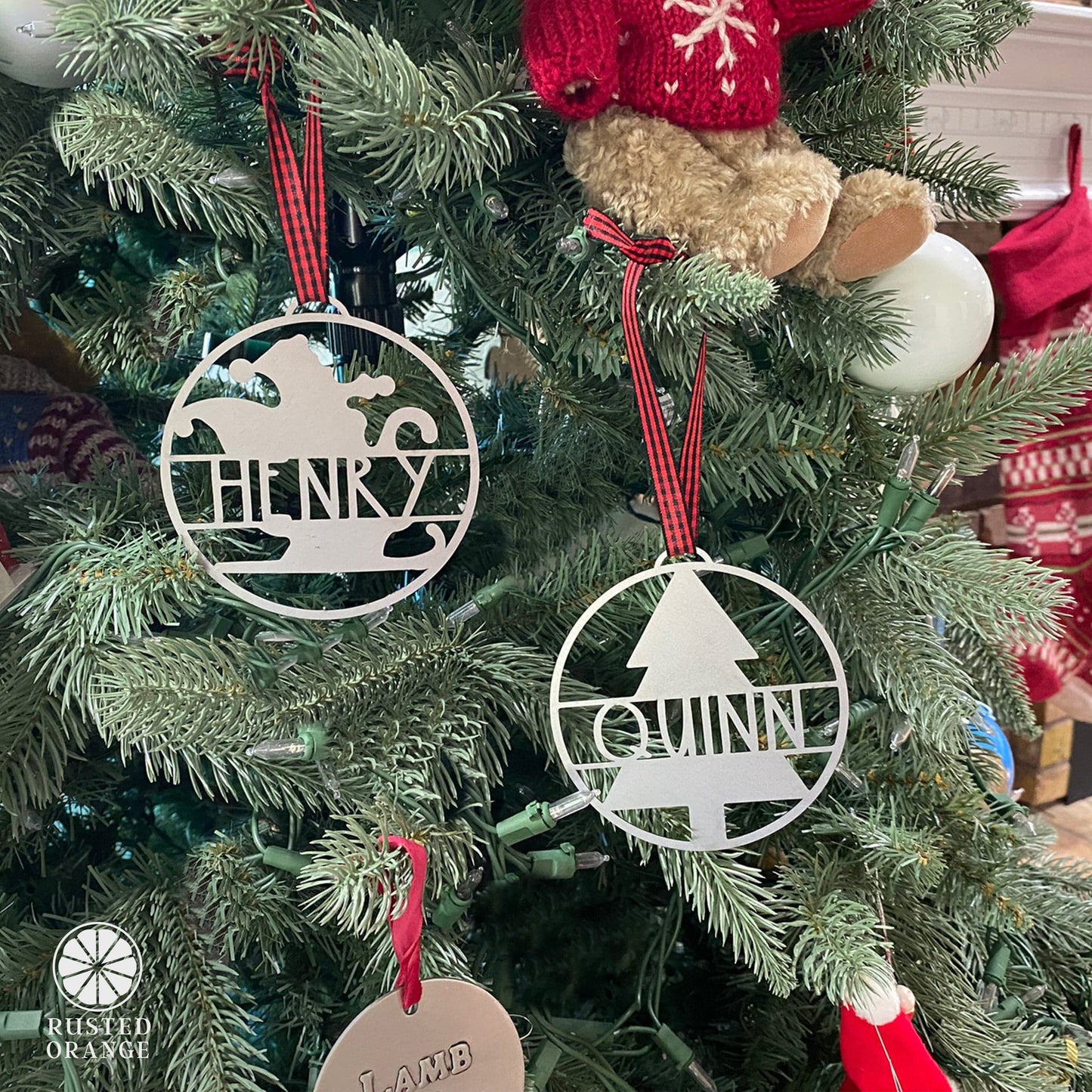 Waiting for Santa Ornament - Single - Personalized Name Christmas Ornaments
