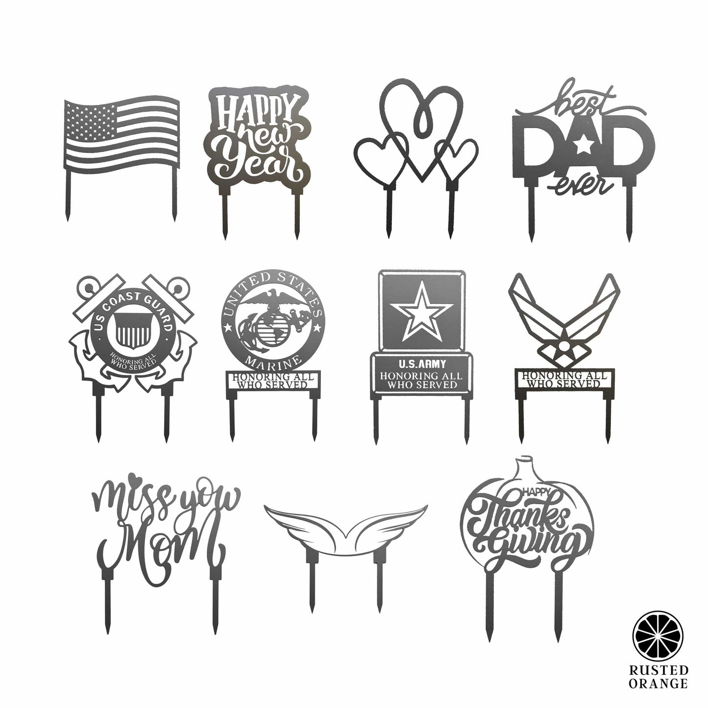 Holiday Stake - Single - Outdoor Patio Yard Decorations