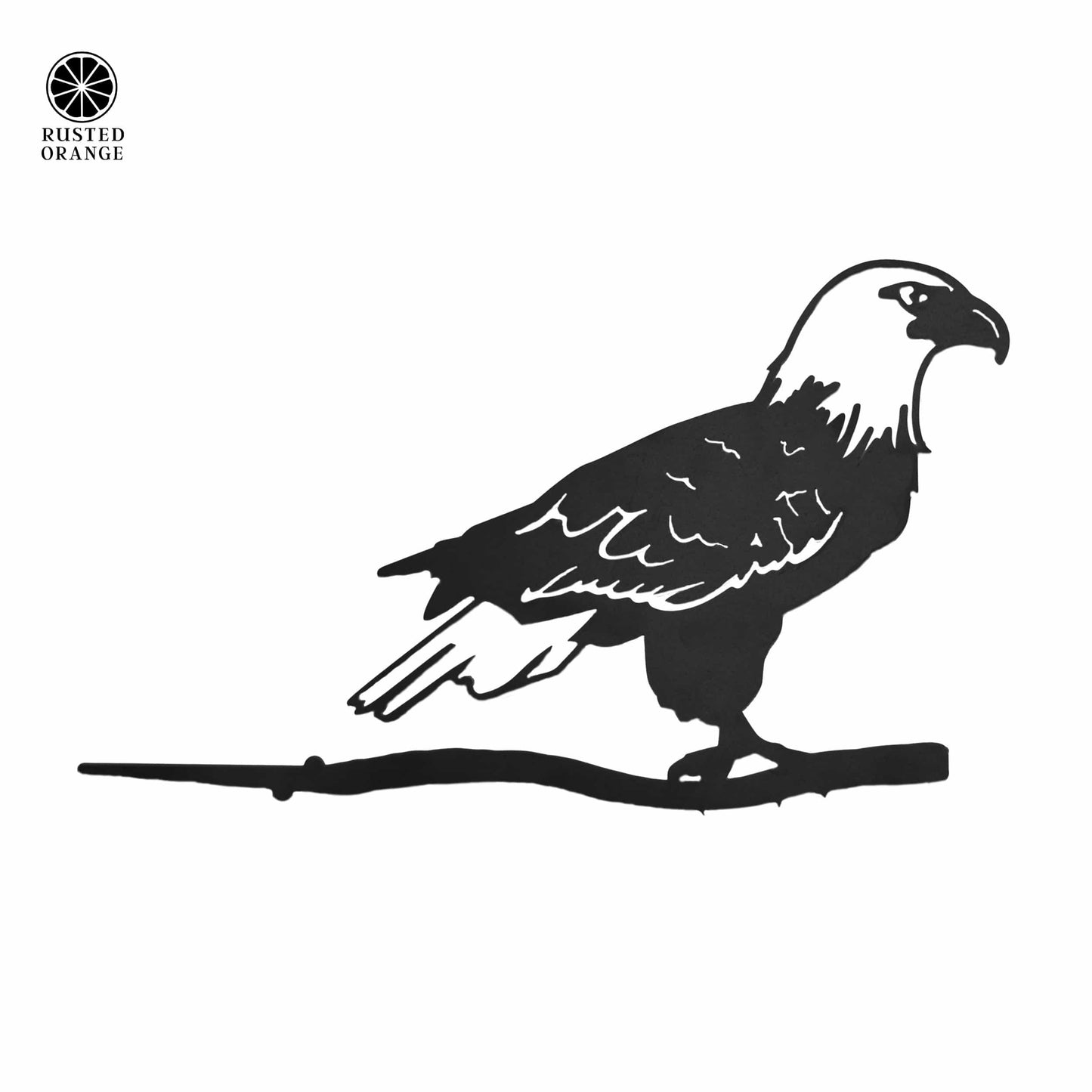 Steel Bald Eagle Tree Stake - Metal Bird Tree Stake for Garden or Lawn