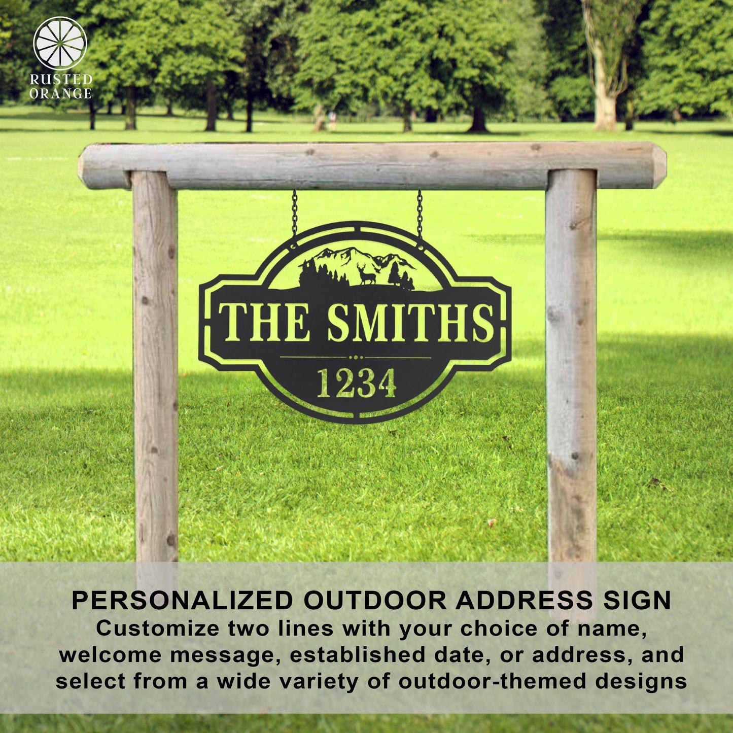 Home on the Range Oversized Address Plaque - House Number Sign