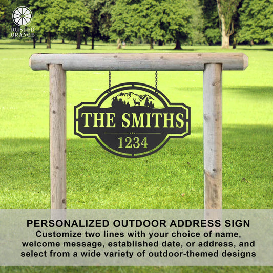Home on the Range Oversized Address Plaque - House Number Sign