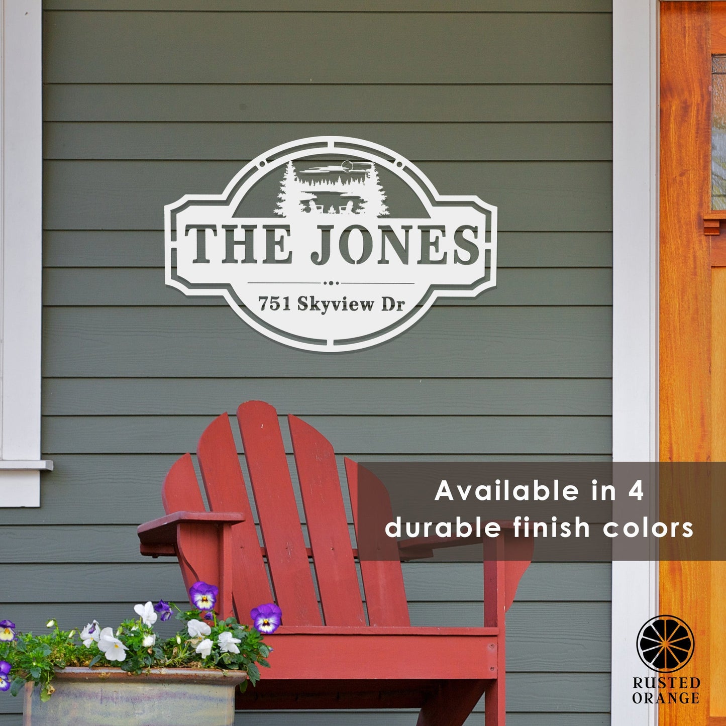Home on the Range Oversized Address Plaque - House Number Sign