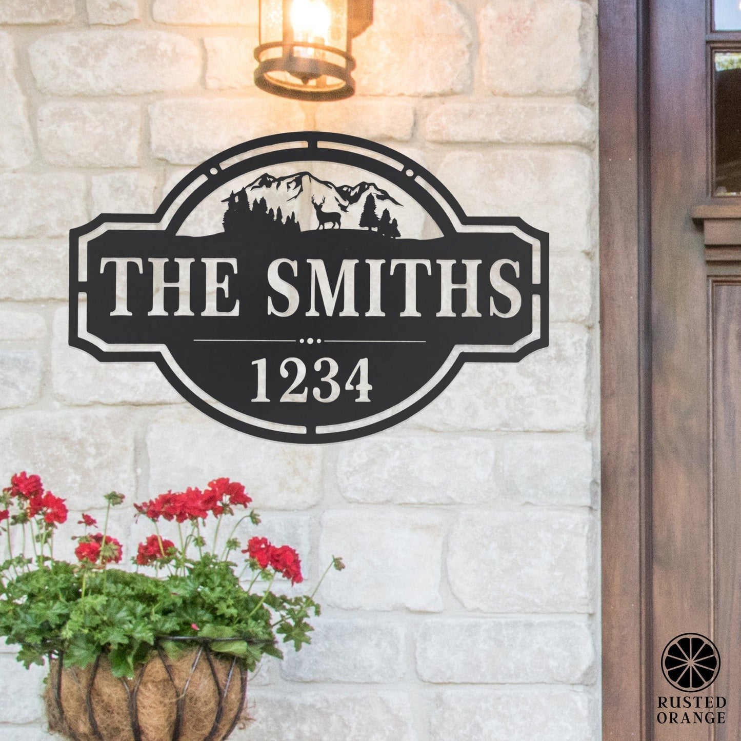 Home on the Range Oversized Address Plaque - House Number Sign