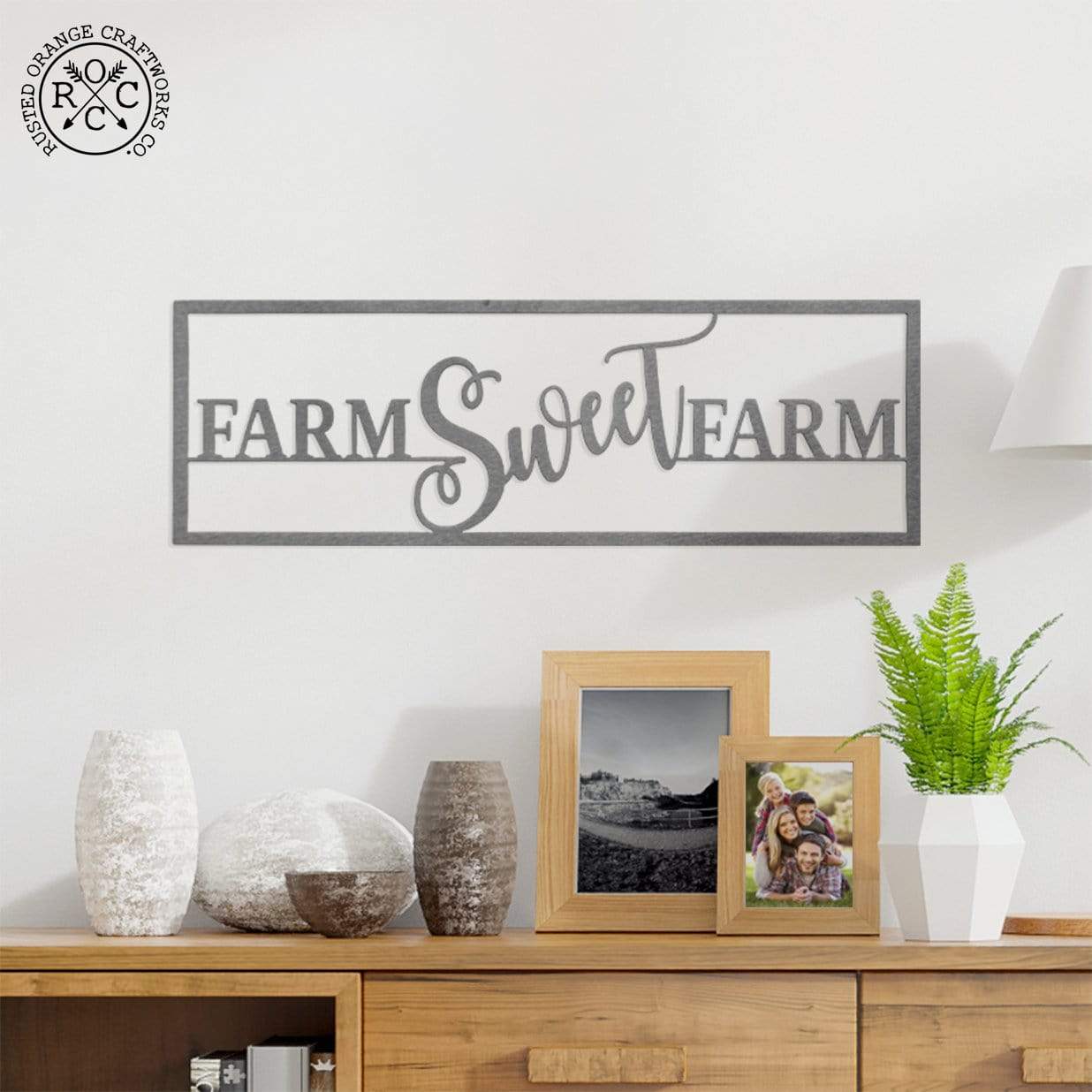 Home Sweet Home - Ranch Sign Front Door Rustic Modern Wall Decor