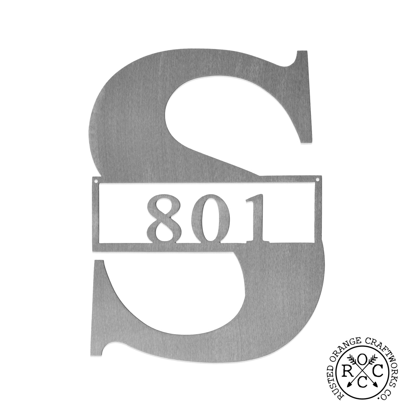 Bentley Address Monogram - 2 Sizes - Custom Metal Address Numbers for Outside Home