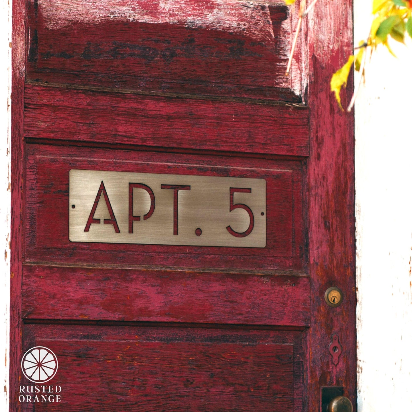 Cider House Rectangular Address Plaque - Metal Horizontal House Numbers